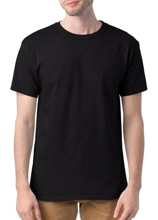 Hanes mens Essentials Short Sleeve T-shirt Value Pack (4-pack) athletic t shirts, Black, Large US