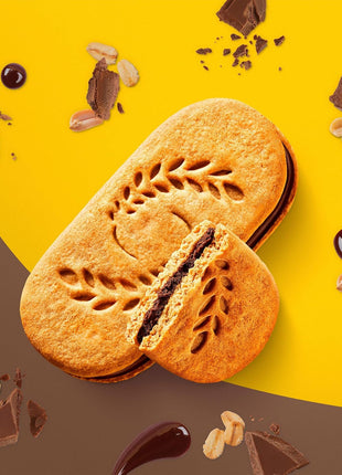 belVita Breakfast Sandwich Dark Chocolate Creme Breakfast Biscuits, Value Pack, 12 Packs (2 Sandwiches Per Pack)