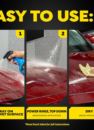 Meguiar's Hybrid Ceramic Wax, Easy-to-Use Spray Wax for Car Detailing with the Superior Protective Power of Advanced SiO2 Hybrid Barrier Technology, 26 Oz Spray Bottle