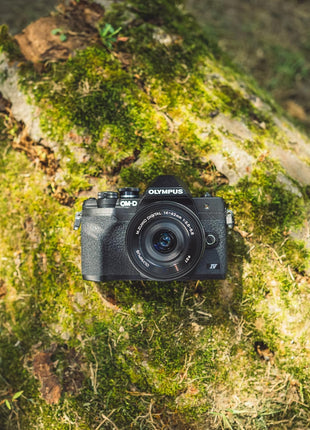 OM SYSTEM Olympus E-M10 Mark IV Black Micro Four Thirds System Camera M.Zuiko Digital ED 14-42mm F3.5-5.6 EZ kit 20MP Sensor 5-Axis Image Stabilization 4K Video Wi-Fi
