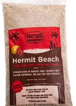 Fluker's All Natural Premium Hermit Crab Sand Substrate, Sand Mixture with Coconut Fiber, For Hermit Crab Tanks, 6 lbs.