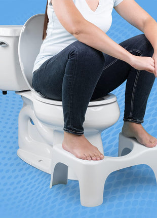 Squatty Potty Simple Curve Bathroom Toilet Stool 7" White | Squat Footrest Bathroom Stool for Improved Bowel Health and Natural Posture Lightweight with Sleek and Modern Design