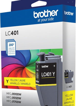 Brother Genuine LC401Y Standard-Yield Yellow Ink Cartridge