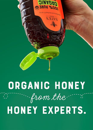 Nate's Organic 100% Pure, Raw & Unfiltered Honey - USDA Certified Organic - 32oz. Squeeze Bottle