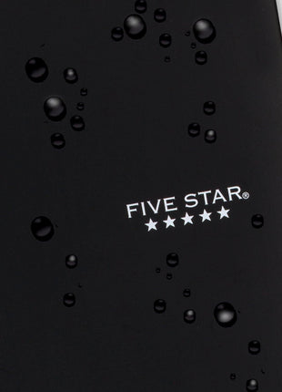 Five Star Spiral Notebook  Study App, 5 Subject, College Ruled Paper, 8-1/2 inch x 11 inch, 200 Sheets, Fights Ink Bleed, Water Resistant Cover, Black (72081)