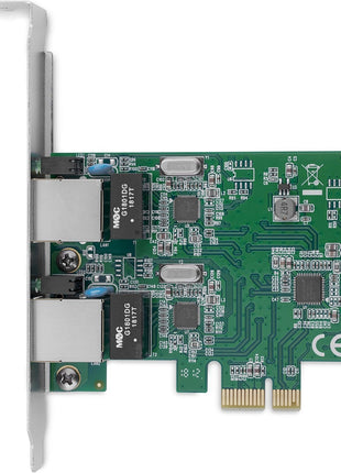 StarTech.com Dual Port PCIe Network Card - Low Profile - RJ45 Port - Realtek RTL8111H Chipset - Ethernet Network Card - Dual Port Gigabit NIC (ST1000SPEXD4)