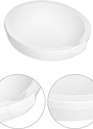 QWORK Ceramic Crucible Bowl, 4 Pcs Quartz Melting Dishes Pot for Melting Casting Refining Gold Silver Brass Alloy, 250g
