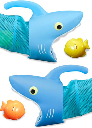 Melissa & Doug Sunny Patch Spark Shark Fish Hunt Pool Game With 2 Nets and 6 Fish to Catch