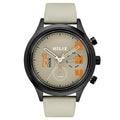 Helix by Timex Analog Watch for Man with Beige Round Dial & Beige Leather Strap Band Water Resistant Men's Wrist Watches - TW003HG30