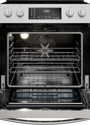 Kenmore Front Control Electric Range Oven with 5 Cooktop Elements with 7 Cooking Power Options, True Convection, Steam and Self Clean, Freestanding Oven, 4.8 cu. ft. Capacity Stainless Steel