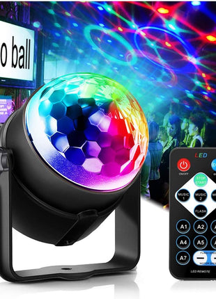 Party Disco Ball Dj Dance Lights Disco Strobe Rave Sound Activated Projector Effect Stage Light Remote Control for Birthday Xmas Wedding Bar Kids Christmas Glow Party