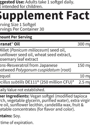 Garden of Life Herbals Menopause Supplement with S-equol & Trans-Resveratrol for Multi-Symptom Relief, Keranat for Thicker, Fuller Hair Growth – Non-GMO, Gluten-Free, Vegan, Berry Flavor, 30 Servings