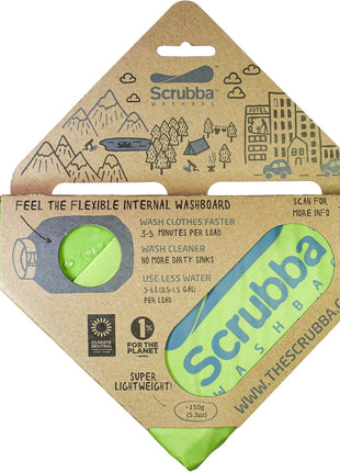 Scrubba Wash Bag Patented Washboard-in-a-BagTM 5 oz Travel Clothes Washer | Pack Light, Wash Anywhere Fast, Internal Washboard, Machine-Quality Wash, Portable, No Electricity, Camping, RV, Cruises