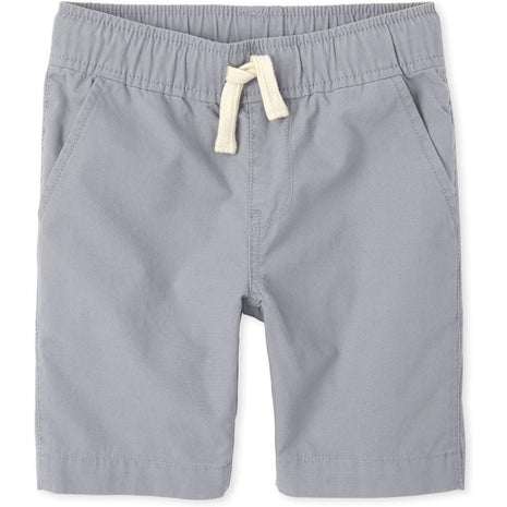 The Children's Place boys Pull on Jogger Shorts, Fin Gray/Flax/Tidal 3 Pack, 8 US