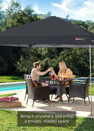 Best Choice Products 10x10ft Pop Up Canopy Tent, Outdoor Shade, 1 Person 1 Minute Set Up, Carry Case, 4 Weight Bags - Gray