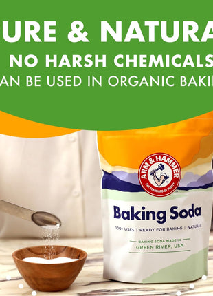 ARM & HAMMER Baking Soda, 2.7 Lbs | 100+ Household Uses, Food Grade Baking Soda, Cleaning & Deodorizing, Pure & Natural, Safe Around Kids & Pets