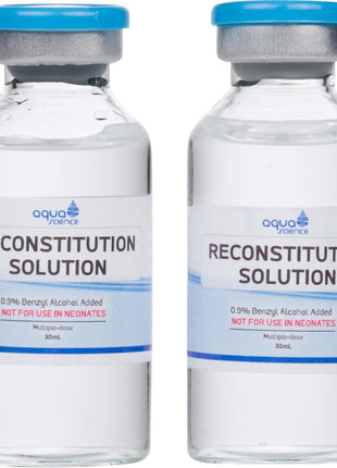 Reconstitution Solution 2-Pack - 30ml - Ultra Clean Solution in Premium Glass Vials | Made in USA