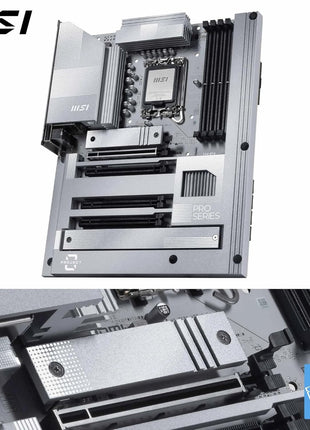 MSI PRO Z890-S WiFi PZ Motherboard, Back-Connect ATX - Supports Intel Core Ultra Processors (Series 2), LGA 1851 - DDR5 Memory Boost (8600+ MT/s OC), PCIe 5.0 x16, M.2 Gen5, Wi-Fi 7, 2.5G LAN