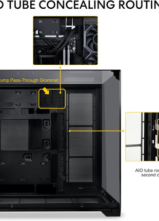 Lian Li O11 Vision Compact Black-Steel-Tempered Glass ATX Mid Tower Computer Case-Back Connect Support-O11VPX