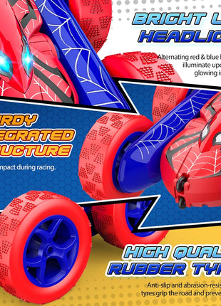 Excitobo Remote Control Car,RC Cars Boys Toys for 3 4 5 6 7 8 9 10 11 12 Year Old Boy Double Sided 360°Flip 4WD Rechargeable Drift RC Race Car Birthday Gifts Easter Basket Stuffers for Kids Age 3-12
