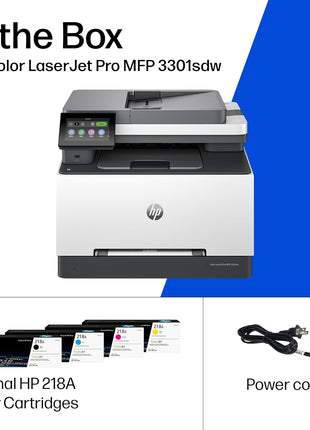 HP Color LaserJet Pro MFP 3301sdw Wireless All-in-One Color Laser Printer, Office Printer, Scanner, Copier, ADF, Duplex, Best-for-Office (499Q3F)