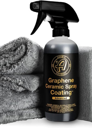 Adam's Advanced Graphene Ceramic Spray Coating Kit - 18+ Months Sprayable Graphene Oxide Ceramic Coating for Cars, Boats, RV's & Motorcycle - Adds Extreme Gloss, Depth, Shine & Protection