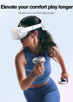 VZNEK Head Strap Compatible with Oculus Quest 2,Meta Quest 2 Accessories Adjustable Elite Strap Replacement for Enhanced Comfort Support and Gaming Immersion in VR (Without Battery)