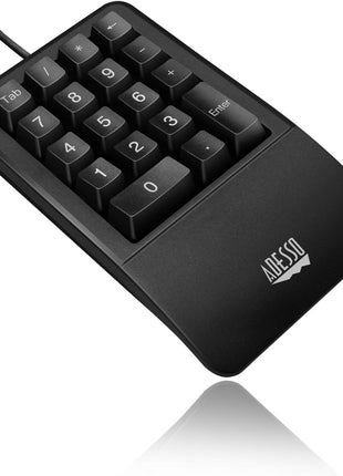 Adesso AKB-618UB Waterproof Numeric Keypad for PC Numberpad with Wrist Rest Support