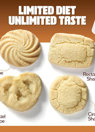 Sugar Free Butter Cookies 36 Count Traditional Danish Cookies, Premium Assorted Shortbread cookies for Diabetics (1 Pk, 11 Ounce)