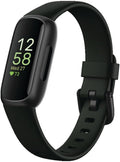 Fitbit Inspire 3 Health & Fitness Tracker with Stress Management, Workout Intensity, Sleep Tracking, 24/7 Heart Rate - 3-Month Google Health Premium Membership Included - Midnight Zen/Black