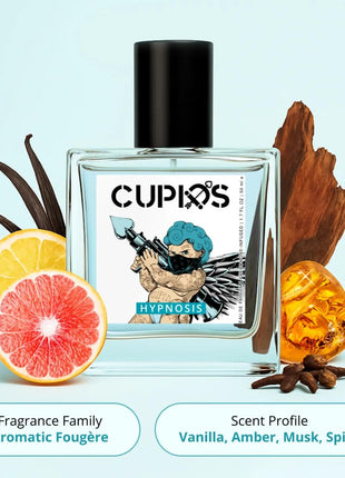 Cupids Original EDP Hypnosis 2.0 Pheromone-Infused Cologne for Men - Pheromone Perfume for Men Fragrance 50ml