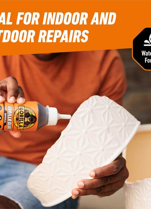 Gorilla Original Gorilla Glue, Brown, Waterproof Polyurethane Glue, 8 Ounce (Pack of 1) - Expands Into Materials, All Purpose