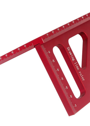 3D Multi-Angle Measuring Ruler,45/90 Degree Aluminum Alloy Woodworking Square Protractor,Drawing Line Ruler, Miter Triangle Ruler High Precision Layout Measuring Tool for Engineer Carpenter,R
