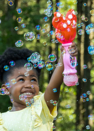 Little Kids Disney Minnie Mouse Light and Sound Musical Bubble Wand, Includes Bubble Solution, Multi (2051)