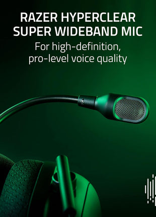 Razer BlackShark V2 Pro Wireless Gaming Headset: Super Wideband Mic - Pro Tuned FPS Profiles - 50mm Drivers - Plush Noise Isolating Earcups - 70 Hr Battery - Bluetooth - for PC, PS5, Switch 2 - White