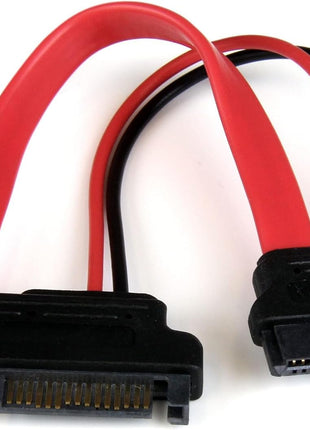 6in Slimline SATA to SATA Adapter with Power - F/M