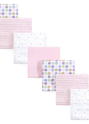 Luvable Friends Unisex Baby Cotton Flannel Receiving Blankets, Basic Elephant 7-Pack, One Size