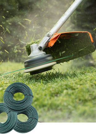 A Anleolife 1-Pound Heavy Duty Twisted .095-inch-by-393-ft Dual Core String Spiral Trimmer Line Donut,with Built-in Line Cutter