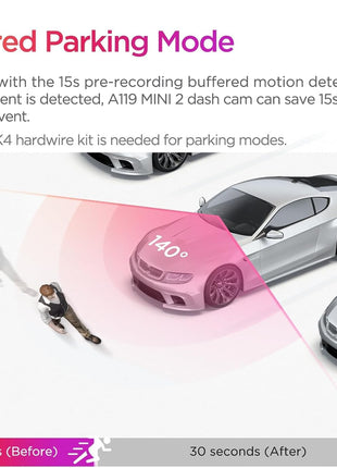 VIOFO Dash Cam A119 Mini 2, STARVIS 2 Sensor, 2K 60fps/HDR 30fps Voice Control Car Dash Camera with 5GHz Wi-Fi GPS, Night Vision 2.0, 24H Parking Mode, Supercapacitor (SD Card Not Included)