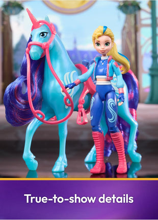 Unicorn Academy Isabel & River Set, Dolls & Unicorn Toys, Ages 4+ | Brushable Mane & Tail, 2 Riding Accessories, Recreate Show Moments, Imaginative Storytelling Play, Birthday Gifts for Girls