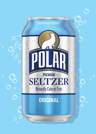 Polar Seltzer Water Original, 12 fl oz cans, 18 pack