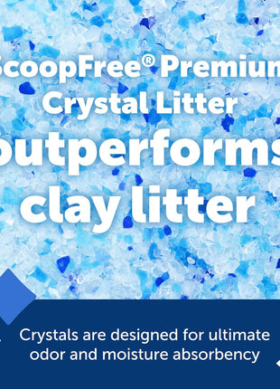 PetSafe ScoopFree Premium Crystal Cat Litter - Outperforms Clay Litter - Refill Packs - Reusable Tray Compatible - Fresh Scent - 4.3 lb Bags - 2 Pack