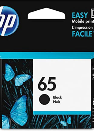 HP 65 Black Ink Cartridge for HP Printers | Works with Printer Series: AMP 100, DeskJet 2600, 3700; ENVY 5000 | Eligible for Instant Ink | N9K02AN