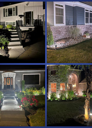 NYMPHY Solar Lights Outdoor Waterproof IP68, 56 LED 3 Lighting Modes Solar Powered Garden Yard Spot Solar Lights for Outside Landscape- 4 Pack (Cool White)