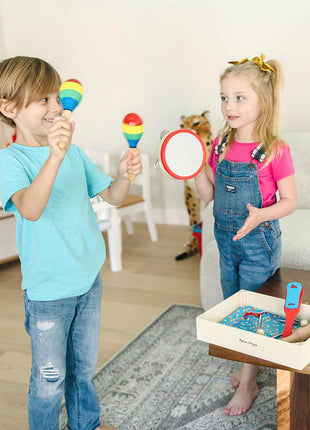 Melissa & Doug Band-in-a-Box Clap! Clang! Tap! - 10-Piece Musical Instrument Set