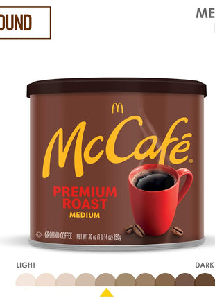 McCafe Premium Roast, Medium Roast Ground Coffee, 30 oz Canister