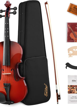 Eastar 3/4 Violin for Beginners, Violins Kit for Student, Fiddle with Hard Case, Rosin, Shoulder Rest, Bow, and Extra Strings (Imprinted Finger Guide on Fingerboard)