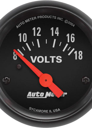 Auto Meter 2645 Z-Series Electric Voltmeter Gauge, 2.3125 in.