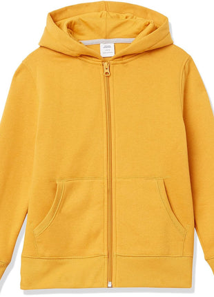 Amazon Essentials Hoodies - Boys' Navy Blue Zip-Up Sweatshirt, Small, Fleece