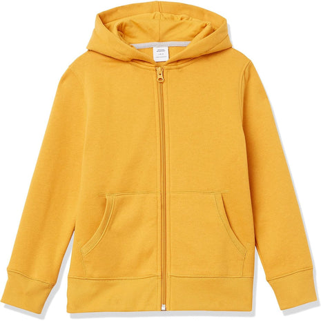 Amazon Essentials Hoodies - Boys' Navy Blue Zip-Up Sweatshirt, Small, Fleece